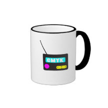 CMYK portable retro radio Coffee Mug