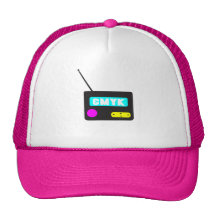 CMYK portable retro radio Hat