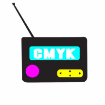 CMYK portable retro radio Photo Cutouts