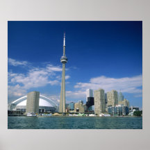 CN Tower and Skydome in Toronto, Ontario, Posters