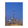CN Tower Illuminated at Night in Toronto Canada Postcard