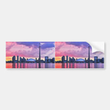 CN Tower : View from Centre Island Toronto Bumper Stickers