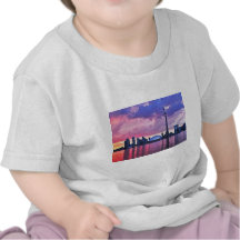 CN Tower : View from Centre Island Toronto Tee Shirt