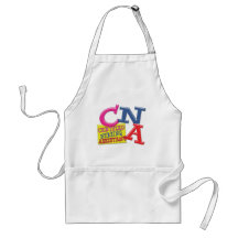 CNA WHIMSICAL LETTERS  CERTIFIED NURSING ASSISTANT APRONS