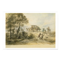 Coach and Highwayman (w/c on paper) posters