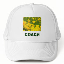 COACH sports Hats Orange Poppy Flowers