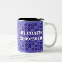 Coach's Mug - Purple Letters changable background