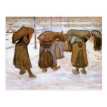 Coal bearing women by Vincent van Gogh Post Card
