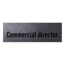 Coal Black Commercial Director Mini Business Card