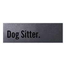 Coal Black Dog Sitter Mini Business Card