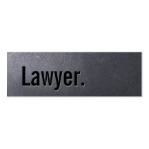 Coal Black Lawyer Mini Business Card