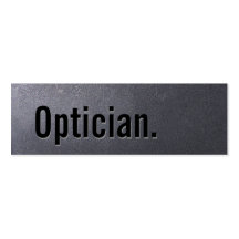 Coal Black Optician Mini Business Card