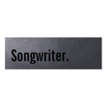 Coal Black Songwriter Mini Business Card