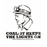 Coal: It keeps the lights on t-shirts