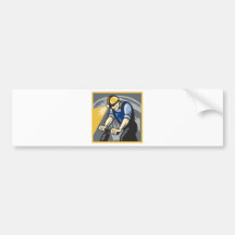 Coal Miner Drilling Pneumatic Drill Retro Woodcut Bumper Stickers