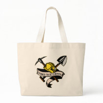 coal miner hat shovel spade pickax scroll bag