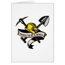 coal miner hat shovel spade pickax scroll cards
