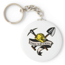 coal miner hat shovel spade pickax scroll key chain