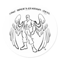 Coal Miner's Guardian Angel Sticker