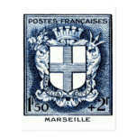 Coar of Arms, Marseille France Post Card