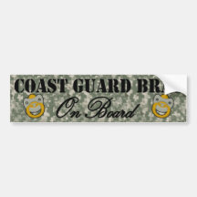 Coast Guard Brat On Board (Window Sticker) Bumper Stickers