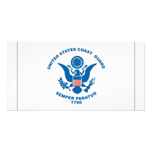 Coast Guard Flag Personalized Photo Card