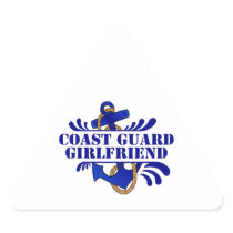 Coast Guard Girlfriend, Anchors Away! Triangle Stickers