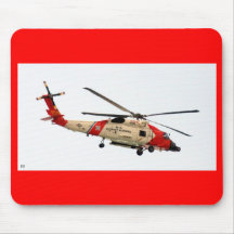 Coast Guard Helicopter Mouse Pads