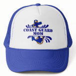 Coast Guard Mom, Anchors Away! Trucker Hat