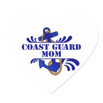 Coast Guard Mom, Anchors Away! Sticker