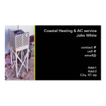 coastal elevated heat pump business card templates