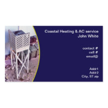 coastal elevated heat pump business cards