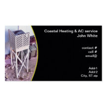 coastal elevated heat pump business cards