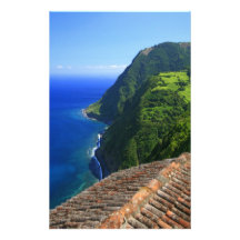 Coastal landscape in Azores Custom Stationery