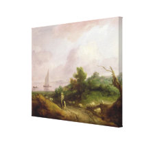 Coastal Landscape with a Shepherd and his Flock, c canvas prints