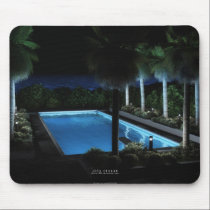 Coastal Oasis: Night Mousepad mousepads