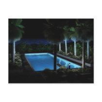 Coastal Oasis: Night Postcard