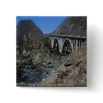 Coastal road of Los Angeles, California, U.S.A. Pinback Button