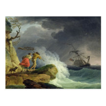 Coastal Scene in a Storm, 1782 Post Cards