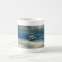 Coastal scene with Stormy Waters  Ivan Aivazovsky Coffee Mugs