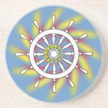 Coaster - Ships Wheel with spiral background