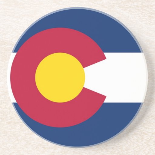 Coaster with Flag of Colorado, USA