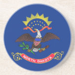 Coaster with Flag of the North Dakota, USA