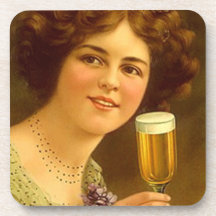 Coasters Vintage Toasting Ale Beer Octoberfest Gal