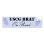 Coastie Brat On Board Blue Rattle Bumper Sticker