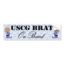 Coastie Brat On Board Boy (Dark Skin) Bumper Stickers