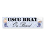 Coastie Brat On Board Boy (Light Skin) Bumper Stickers