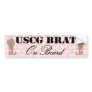 Coastie Brat On Board Girl (Dark Skin) Bumper Stickers
