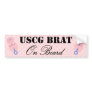Coastie Brat On Board Pink Rattle Bumper Sticker