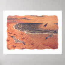 coastline scene poster